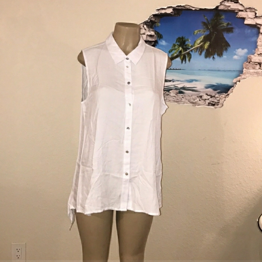 🆕Fever Long White Tunic Blouse